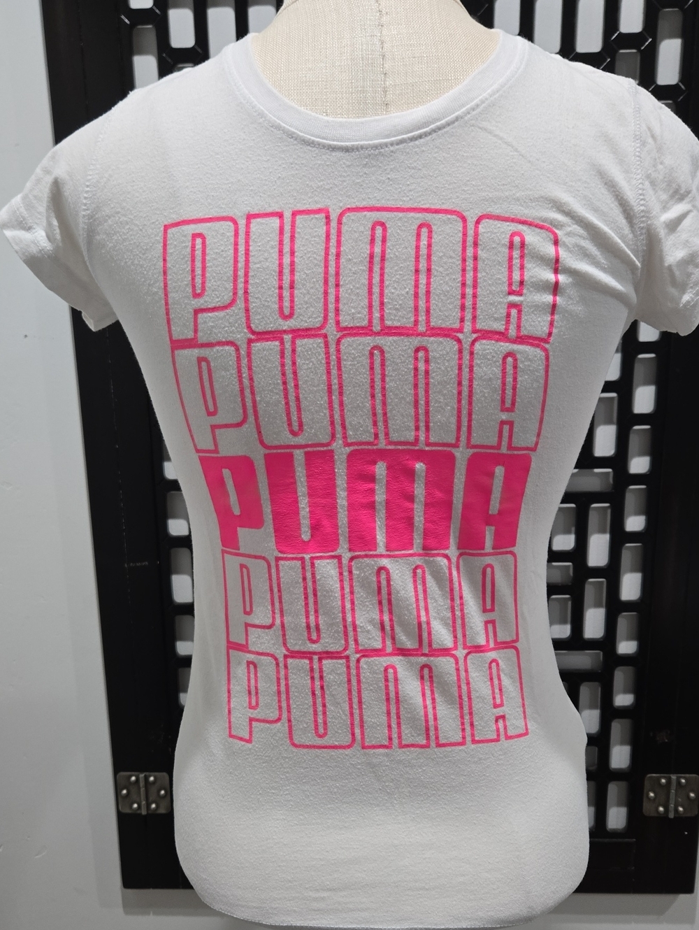 PUMA Girl's Short Sleeve Graphic Tee Shirt L